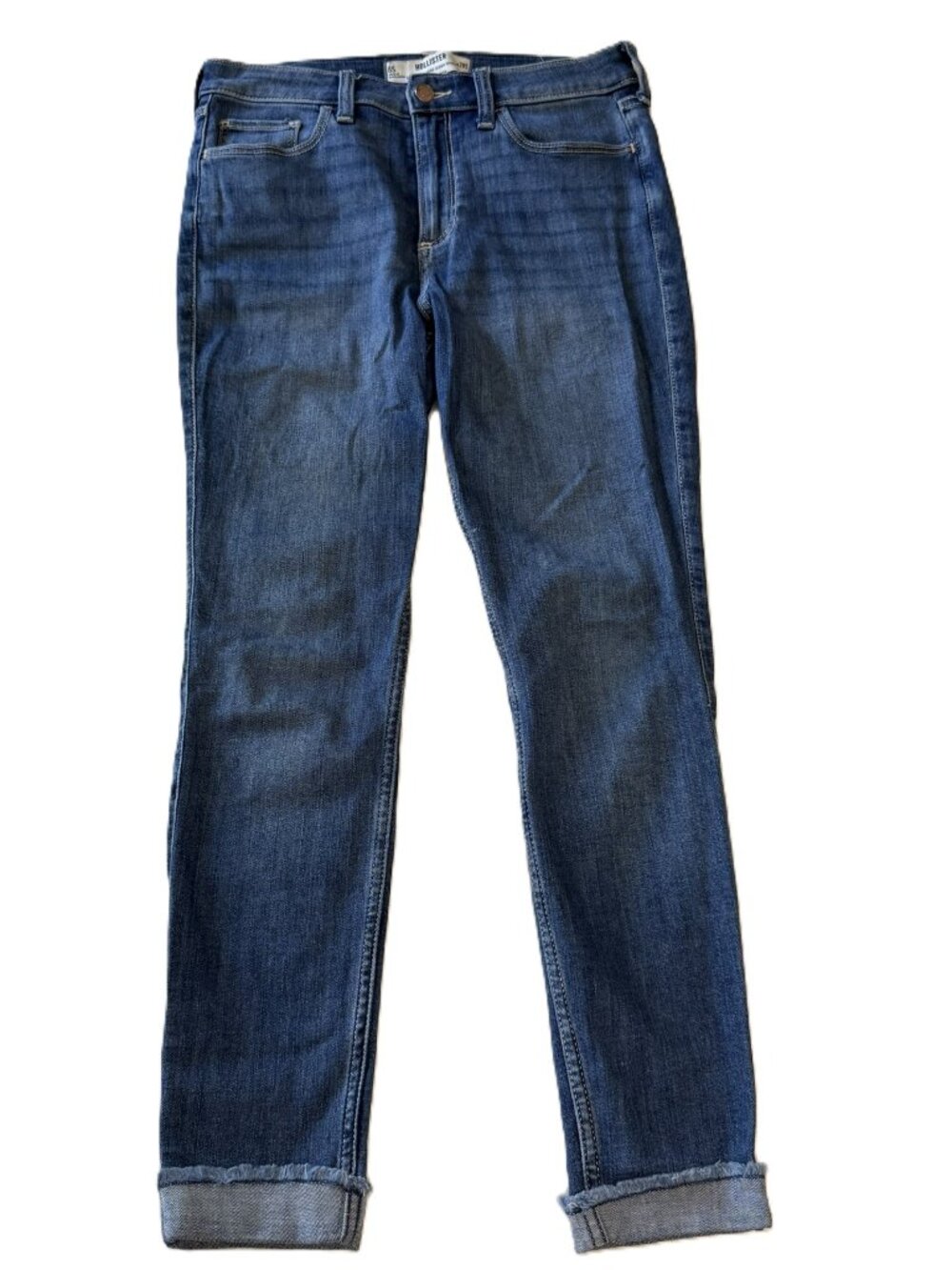 Hollister Curvy High Rise Super Skinny Jeans Women's 6S W28S Soft Stretch Cuffed - Picture 2 of 6